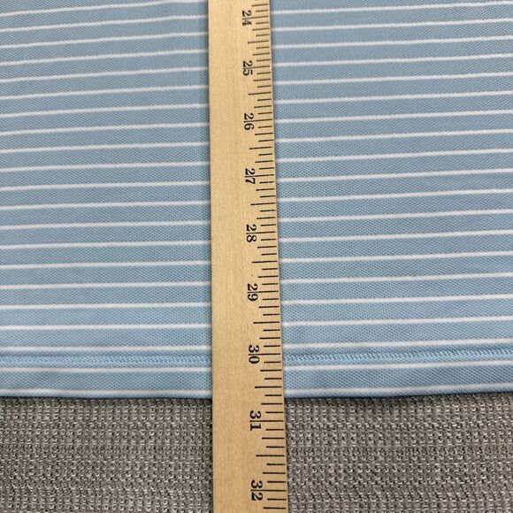 G/Fore Polo‎ Shirt Mens XL Blue Striped Performance Golf Casual Pullover - Picture 8 of 9